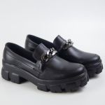 Mocassim Feminino Metal - Preto