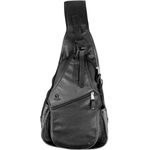 Mochila em couro modelo BIKE - Largadão cor Preto