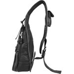 Mochila em couro modelo BIKE - Largadão cor Preto