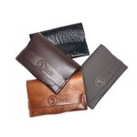 Carteira de couro original Slim vintage mini envelope cores variadas 