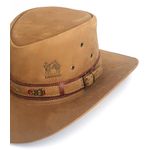 Chapéu de couro modelo Australiano caçador pescador