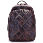 Mochila de Couro Lançamento Dubai matelassê café urbano