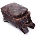 Mochila de Couro Lançamento Dubai matelassê café urbano