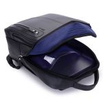 Mochila de Couro legitimo original Bovino Modelo Office Urbano Preto