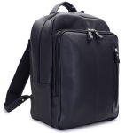 Mochila de Couro legitimo original Bovino Modelo Office Urbano Preto