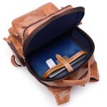 Mochila Racer em Couro cor Whisky fossel - Reforçada
