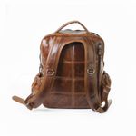 Mochila de Couro Modelo Rally whisky Urbano