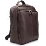 Mochila de Couro - modelo Vintage cor Café Reforçada Urbano
