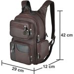 Mochila Racer em Couro - Reforçada cor Café