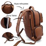 Mochila Racer em Couro - Cor Whisky