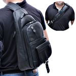 Mochila de Couro legitimo speed mini reforçado dia a dia casual