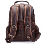 Mochila de Couro - Modelo Tron cor Fossel Café.