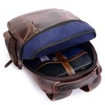 Mochila de Couro - Modelo Tron cor Fossel Café.