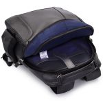 Mochila de Couro - modelo Tron Preta casual.