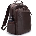 Mochila de Couro modelo Tron Casual Café.