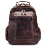 Mochila de Couro - Modelo Tron cor Fossel Café.