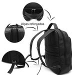 Mochila de Couro Lançamento Dubai matelassê black