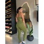 Conjunto Glenda Sem Costura Verde Musgo