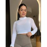 Cropped Mary Tule Branco Copia