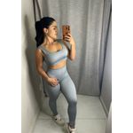 Conjunto Malu Sem Costura Cinza