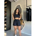 Conjunto Short Sobreposto Maya Preto