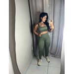 Conjunto Malu Sem Costura Verde Militar