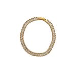 Pulseira Riviera Baguetes Cristal Banhado a Ouro