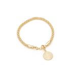 Pulseira Pipoca com Pingente de São Bento Banhado a Ouro