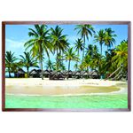 Praia 04 - Quadro com Moldura - Preto, Marrom, Rústico ou Branco