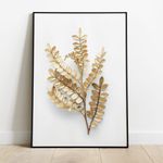 Floral 34 - Quadro com Moldura - Preto, Marrom, Rústico ou Branco