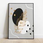 Floral 30 - Quadro com Moldura - Preto, Marrom, Rústico ou Branco