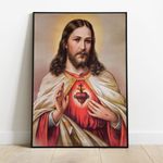 Religioso 13 - Quadro com Moldura - Preto, Marrom, Rústico ou Branco