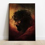 Religioso 10 - Quadro com Moldura - Preto, Marrom, Rústico ou Branco