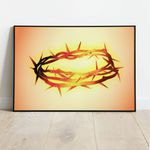 Religioso 07 - Quadro com Moldura - Preto, Marrom, Rústico ou Branco