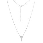 Gargantilha Triângulo Liso em Prata 925