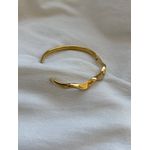 Bracelete Rígido Orgânico Wave em Aço Inox Dourado