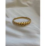 Bracelete Tubo Torcido Bold em Aço Inox Dourado