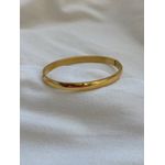 Bracelete Rígido Liso Clássico em Aço Inox Dourado