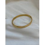 Bracelete Rígido Liso Clássico em Aço Inox Dourado