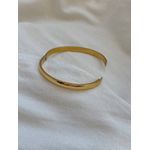 Bracelete Rígido Liso Clássico em Aço Inox Dourado