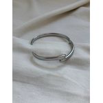 Bracelete Rígido Cruzado Smooth em Aço Inox Prata