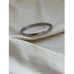 Bracelete Rígido Liso Clássico em Aço Inox Prata