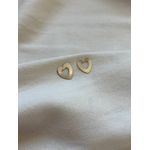 Brinco Stud Coração Minimalista em Aço Inox Prata