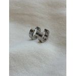 Brinco Argola Click Flat em Aço Inox Prata