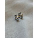 Brinco Argola Click Flat em Aço Inox Prata