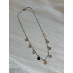 Colar Discos em Aço Inox Prata