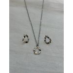 Conjunto Sublime Gota Ondulada Prata em Aço Inox Prata