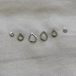 Trio de Brincos Gota Vazada em Aço Inox Prata