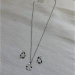 Conjunto Sublime Gota Ondulada Prata em Aço Inox Prata