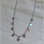 Colar Discos em Aço Inox Prata